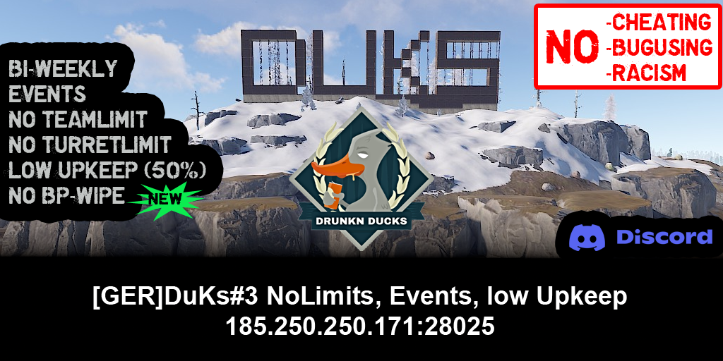 [GER]DuKs#3 No Limits, Events, low Upkeep Server Image